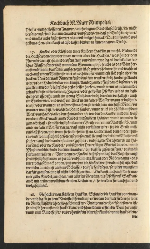 Gehacktes von Kalbs-Hacksen (Keule) mit Rosinen und Eigelb, dreierlei angerichtet – Originalseite