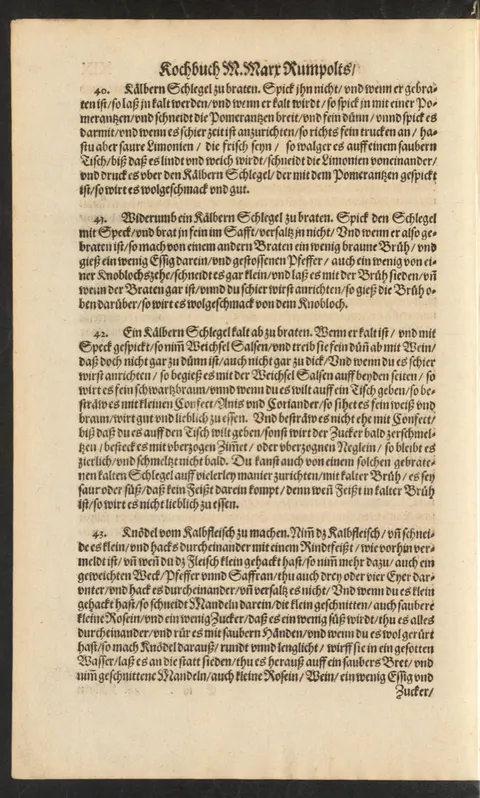 Kalbsknödel in Mandel-Rosinen-Sauce mit Safran – Originalseite