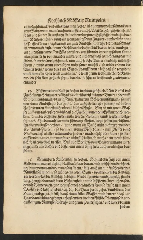 Kalbsfüße im Apfel-Zwiebel-Gescharb mit Rosinen – Originalseite