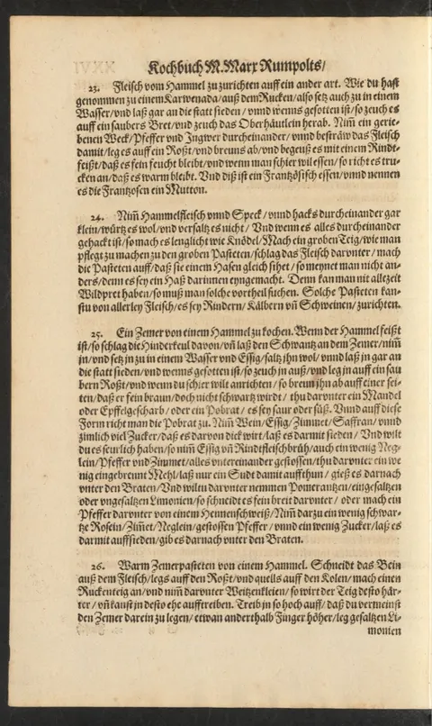 Hammelpastete in Hasengestalt – Originalseite
