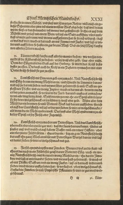 Lammfleisch mit Petersilienwurzel und Muskatblüte in Rindfleischbrühe – Originalseite