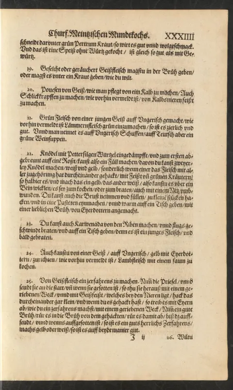 Zerfahrens von Ziegenbries mit Nierenfett und Eiern, gelb oder weiß – Originalseite