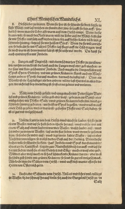 Hirschleber vom Rost, in süßer Milch eingeweicht, oder mit Zwiebeln eingedämpft – Originalseite