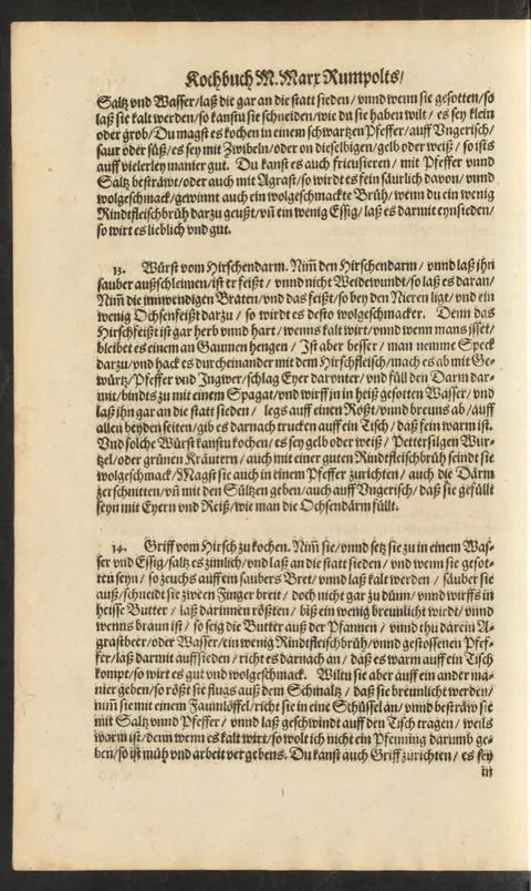 Hirschwürste im Hirschdarm mit Speck und Eiern, auf dem Rost geröstet – Originalseite