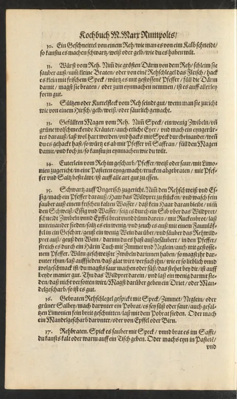 Reh-Würste mit Speck und Pfeffer – Originalseite