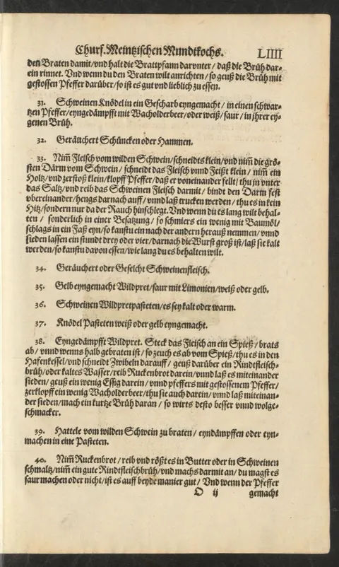 Wildschwein in ungewürzter Roggenbrot-Sauce (Pfeffer) – Originalseite