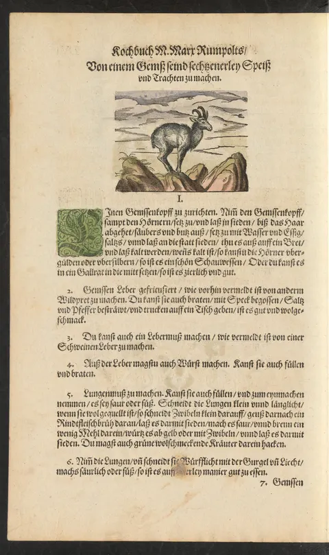Gamskopf als Schaugericht – Originalseite