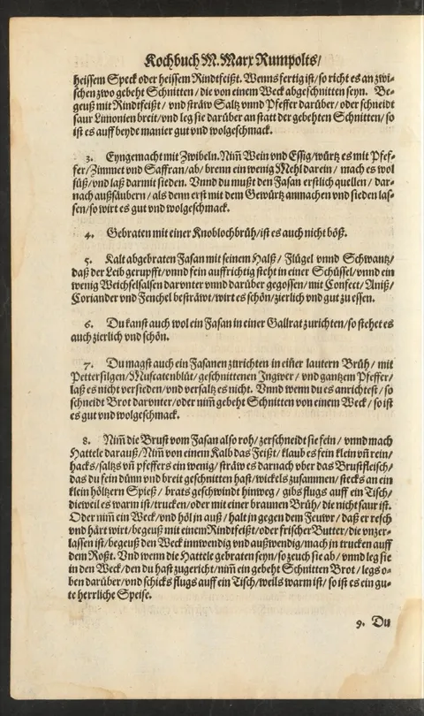 Gebratener Fasan mit Knoblauchbrühe – Originalseite