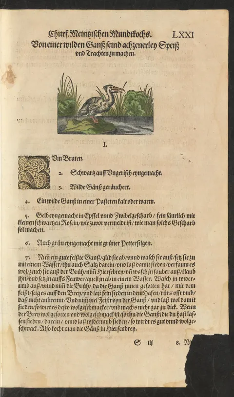 Wildgans in Hirsebrei – Originalseite