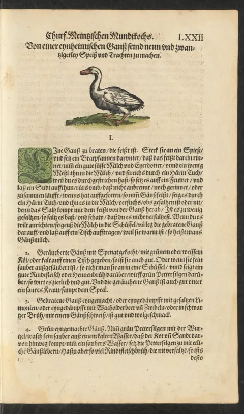 Gebratene Gans auf Gänsemilch (Milch-Eigelb-Sauce) – Originalseite