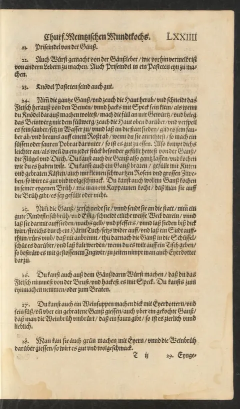 Gänseknödel-Pasteten – Originalseite