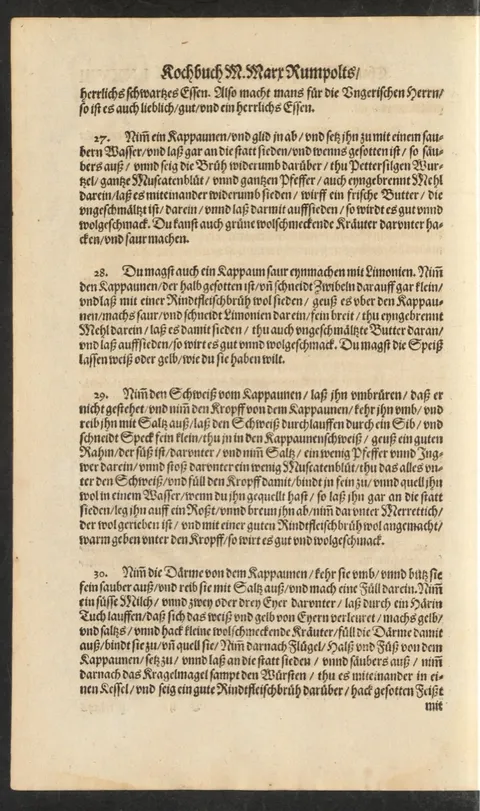 Kapaun in saurer Zwiebel-Zitronen-Sauce – Originalseite