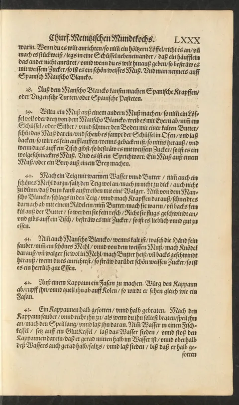 Gebackenes Mus aus Kapaunen-Blancmanger mit Eiern – Originalseite
