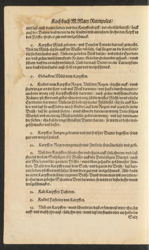 Karpfenmilch-Küchlein – Originalseite