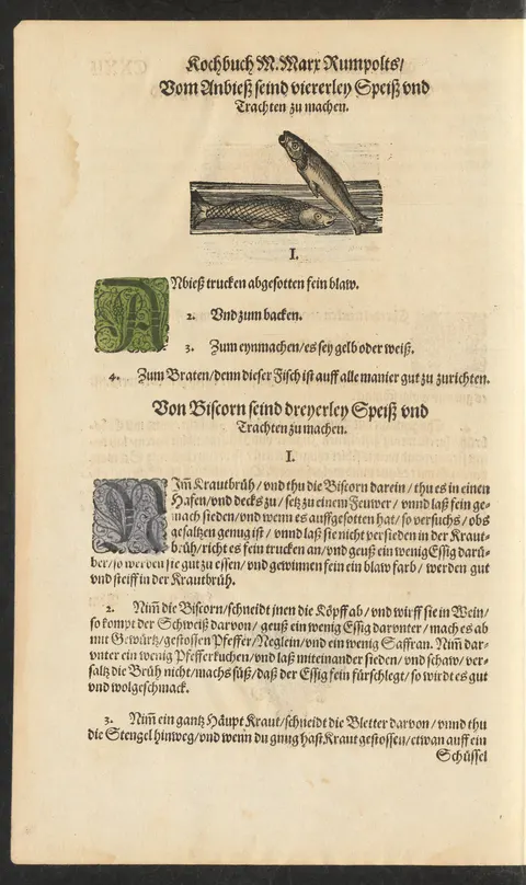 Biscorn (Fisch) in Krautbrühe, blau gesotten – Originalseite