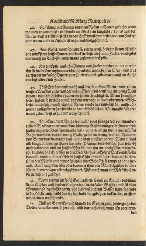 Eingerührtes Ei in der Gänseeierschale – Originalseite