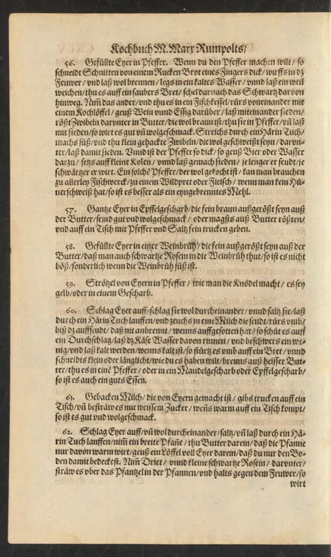 Gefüllte Eier in Weinbrühe mit schwarzen Rosinen – Originalseite