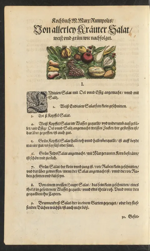 Endiviensalat mit Öl, Essig und Salz – Originalseite
