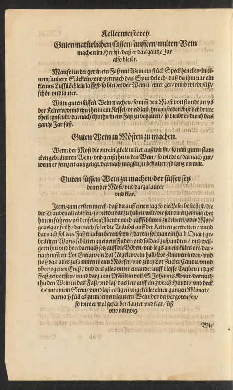 Süßen Wein machen: Gewürze und Johanniskraut auf die Dauben, einen Monat im Fass – Originalseite