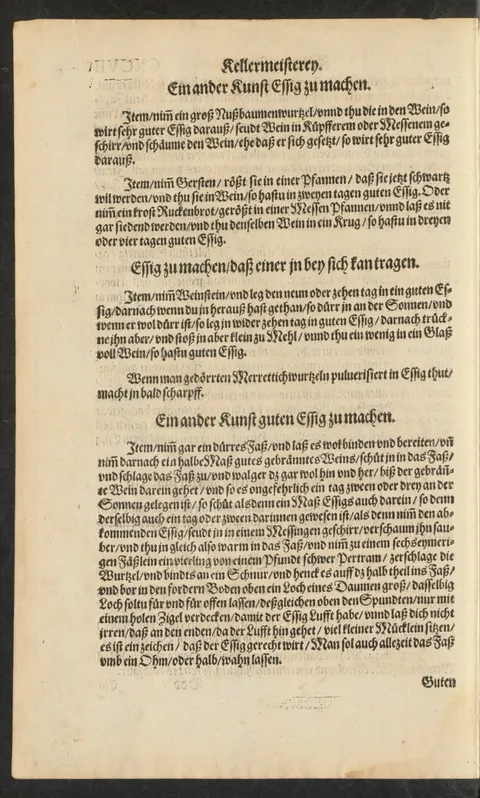 Essig mit Branntwein und Bertram – Originalseite