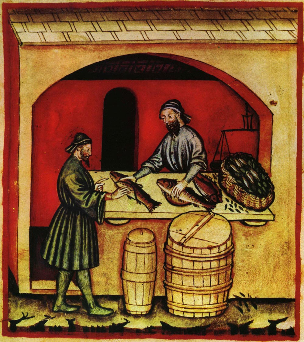 Gebratener Hecht oder Karpfen mit Apfelsauce — Originalseite aus Böhmisches Kochbuch — Kuchařství o rozličných krměch
