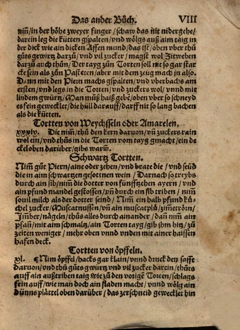 Torten von Weichseln oder Amarellen – Originalseite