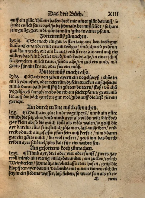 Milde Vogelspeise aus durchgetriebener Milch – Originalseite