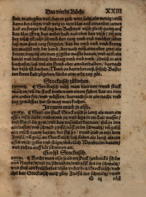 Stockfisch in süßem Rahm – Originalseite