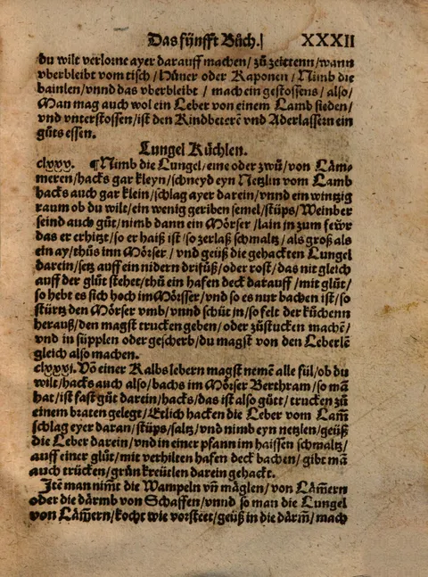 Lungenküchlein und gefüllte Innereien – Originalseite