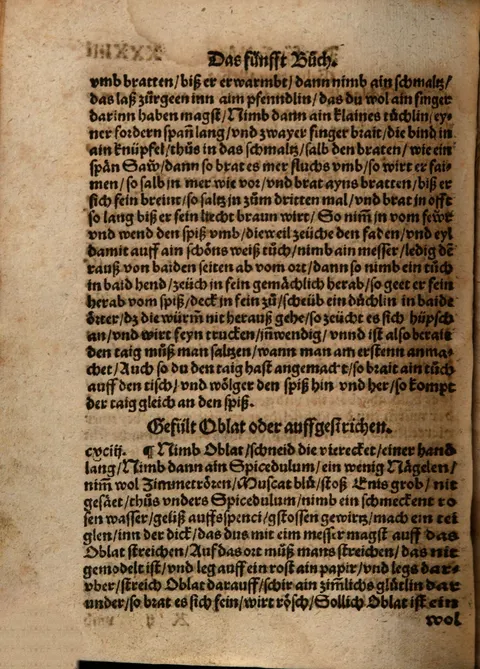 Aufgestrichene Gewürz-Oblate vom Rost – Originalseite