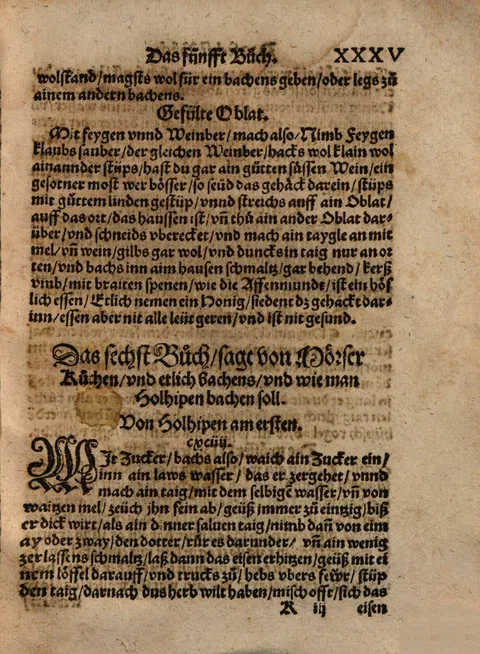 Holhipen mit Zucker oder Honig – Originalseite