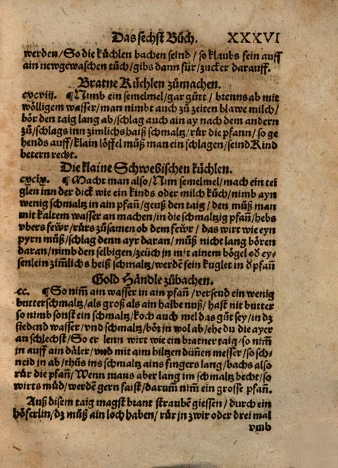 Goldhändle aus Brandteig – Originalseite
