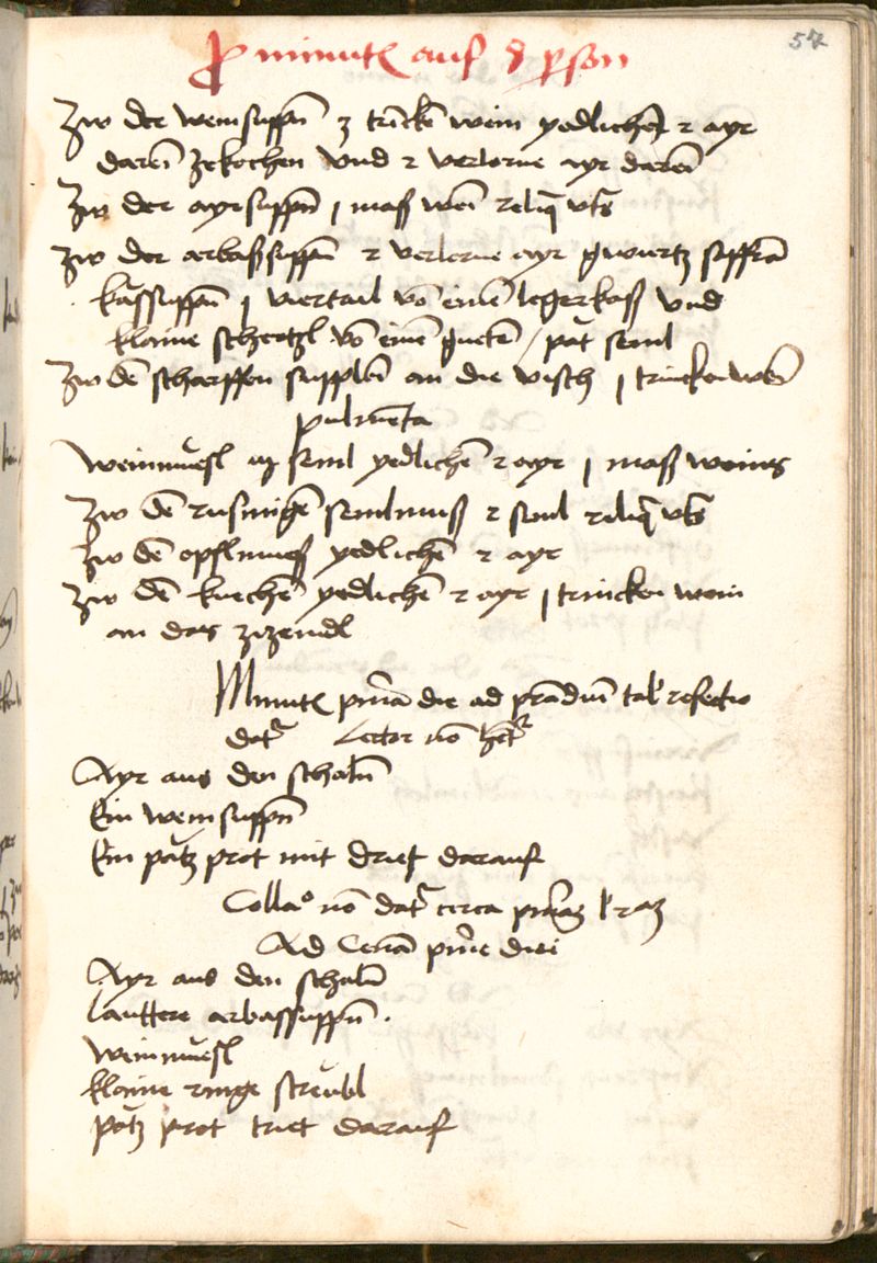 Warme Brotsuppe nach Klosterart — Originalseite aus Tegernseer Speisenbuch