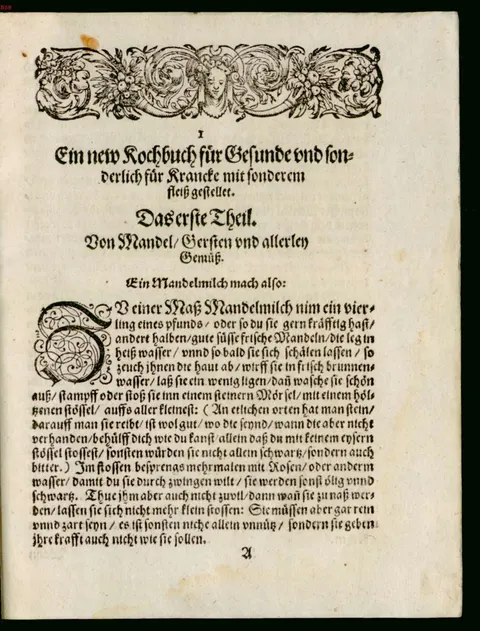Mandelmilch: Grundrezept und Krankenkost – Originalseite