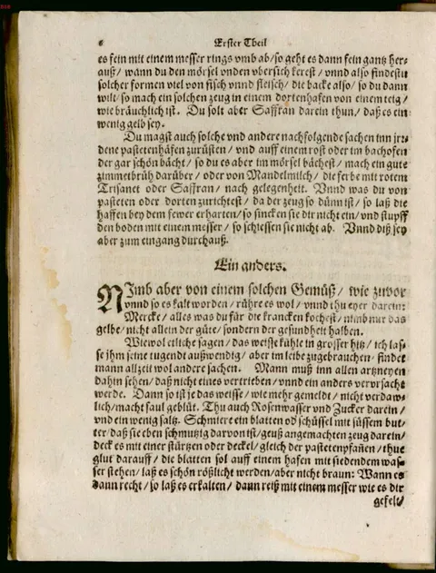 Mus mit Eigelb, auf der Platte über siedendem Wasser gegart – Originalseite