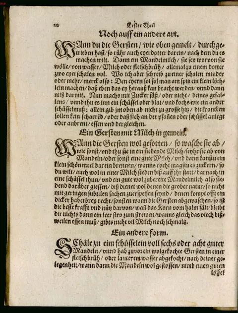 Gerstensüpplein mit Mandeln und Rosinen – Originalseite