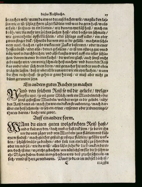 Kalter Reis zu Fladen und Schnitten, andere Form – Originalseite