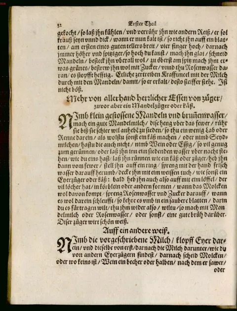 Eierziger mit Molke oder Wein, andere Form – Originalseite