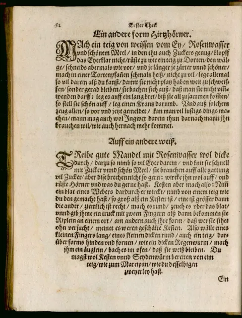 Mandelteig mit Eiern zu Hörnern, Kastanien und Seidenwürmern – Originalseite