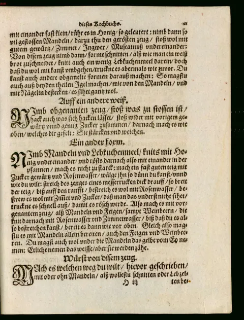 Gebäckwürste aus Mandel- oder Feigenmasse – Originalseite