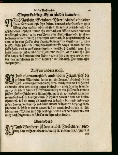 Stärkende Krankenspeise aus Zibeben, Rosinen und Quittensaft – Originalseite
