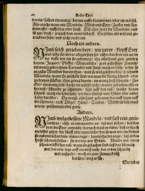 Ausgebackene Mandel-Brot-Kügelchen mit Zimtbrühe – Originalseite