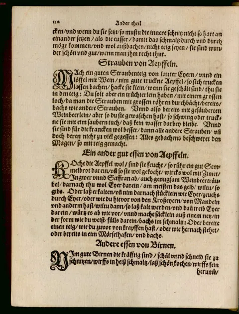 Apfelmasse mit Ei, Safran und Rosinen – Originalseite