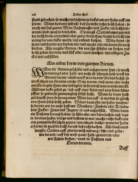 Ganze Birnen, andere Form: gedämpft oder in der Pastete – Originalseite