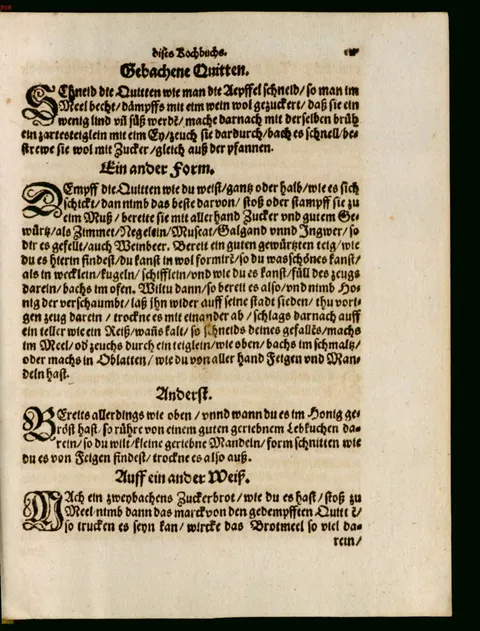 Quittenmus im Teig oder mit Honig, andere Form – Originalseite