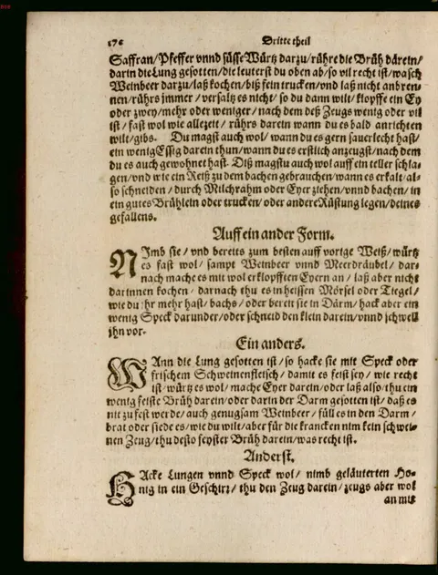 Lungenmus, andere Form: gebacken oder in Därmen – Originalseite