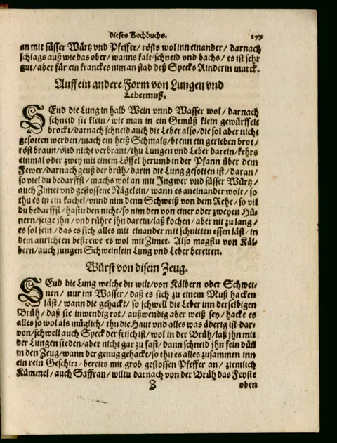 Lungen- und Lebermus mit Blut, andere Form – Originalseite