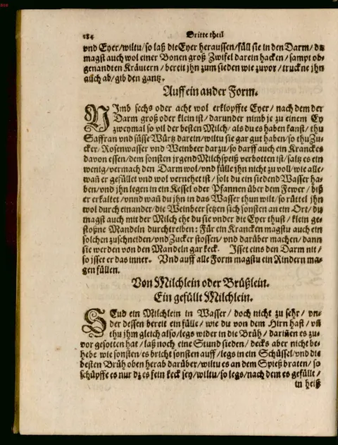 Gefülltes Milchlein (Bries), gesotten, gebraten oder auf Weinbrot – Originalseite
