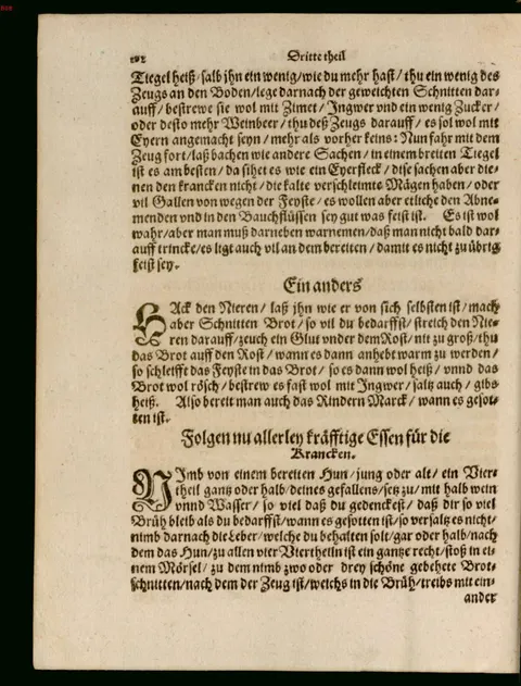 Hühnerbrühe mit Leber und Röstbrot für Kranke – Originalseite