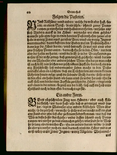 Rebhuhnpastete mit Pomeranzen – Originalseite